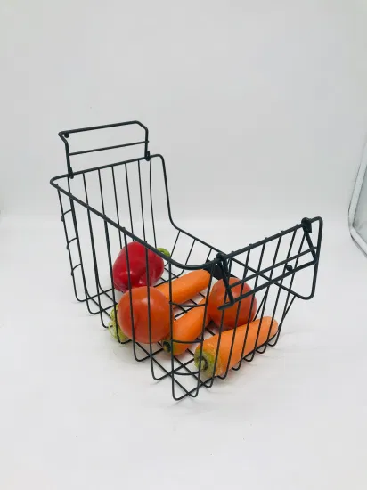 Küche langlebiger hängender Eisen-Metall-Obst-Gemüse-Aufbewahrungskorb